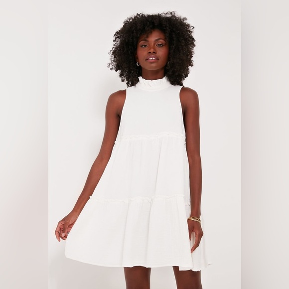 NEW Tuckernuck Pomander Place White Lightweight Gauze Morgan Dress - extra small - Picture 1 of 9